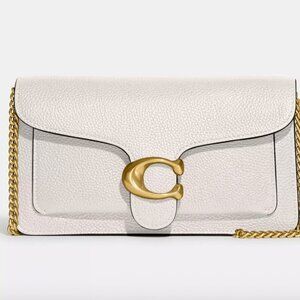 COACH - Tabby Chain Clutch - Chalk / Brass - NWT